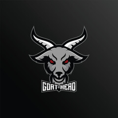 goat head logo esport design premium mascot