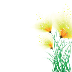 vector background with yellow flowers
