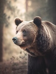 bear portrait in the forest generatieve ai