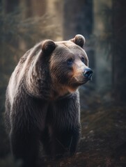 bear wandering in the woods generatieve ai