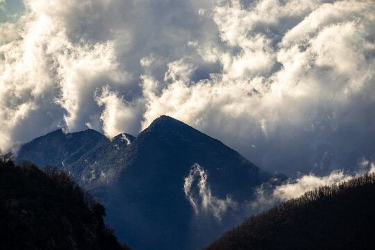 Nubes de tormenta en la comarca del Ripolles. 