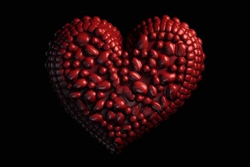 Obraz na płótnie Canvas Red Chocolate Candy Heart Sweets. Valentine day gift. Generative AI