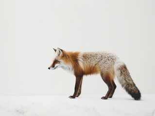Obraz premium Red fox in the snow generatieve ai