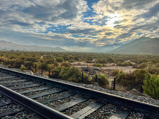 Fototapeta premium Railroad sunset