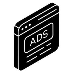 Premium download icon of web ad