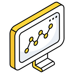 Premium download icon of online data analytics 