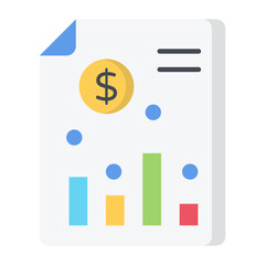 Financial Report Flat Icon