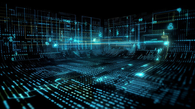 Programming code abstract technology background of software deve, Generative Ai