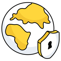 Modern design icon of global security