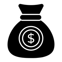 Money Bag Glyph Icon