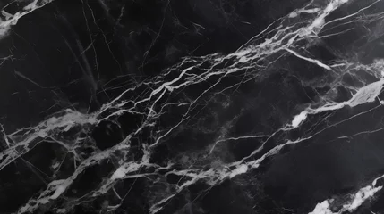 Fotobehang Black Silk honed marble texture - Generative AI © Mateusz