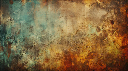 Wide rust textured banner background Generative AI