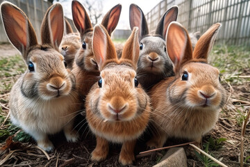 rabbits in the garden