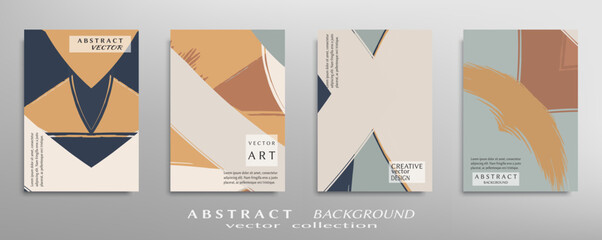 Abstract universal grunge art texture, web header template. Collage page, design for card, invitation, brochure brush strokes style, banner idea, book cover, booklet print, flyer sheet a4