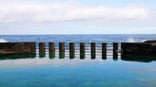 Natural swimming pool at Charco Azul, La Palma, Spain.