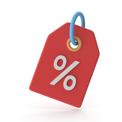 Red Percentage Icon