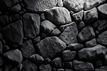 A close-up view of a light gray grunge banner with an abstract stone background, featuring the texture of a stone wall. AI