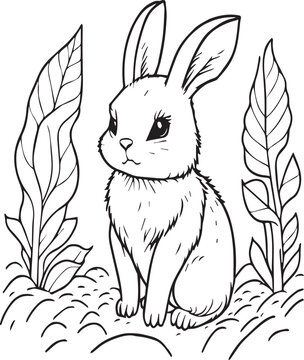 Coniglio - Coloring page