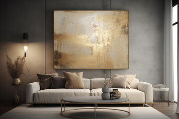 Abstrato de luxo dourado e preto - Tela única de alta textura, alto contraste - obrazy, fototapety, plakaty