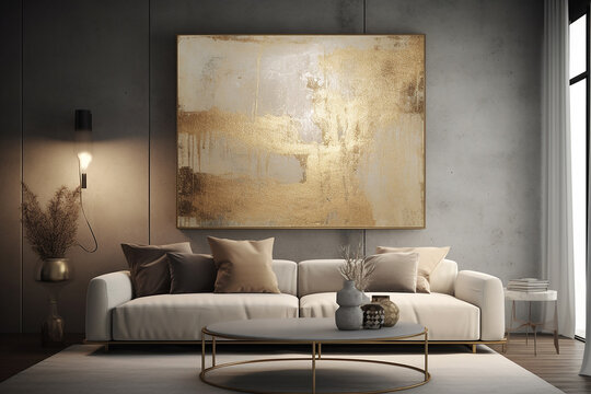 Abstrato de luxo dourado e preto - Tela única de alta textura, alto contraste