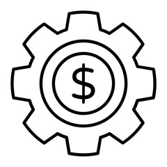 Inflation Management Thin Line Icon