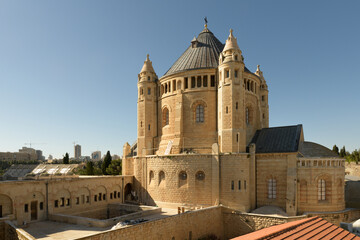 Fototapeta na wymiar Abbey of the Dormition of Benedictine Order in Jerusalem