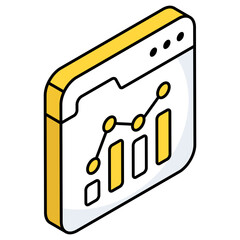 Trendy design icon of web statistics 