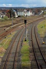 railway in the countryside, paderborn, nord station