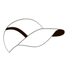 cap sportswear black and white illustration 