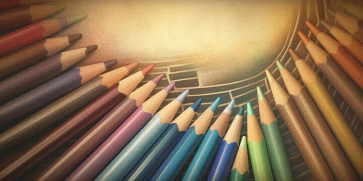 pencils in a row