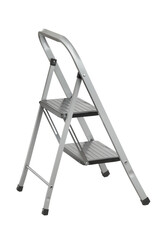 Aluminum stepladder isolated on a transparent background