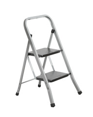 Aluminum stepladder isolated on a transparent background