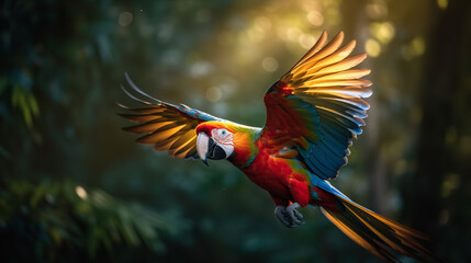 macaw parrot in the jungle