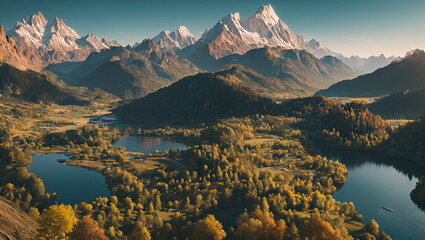 Enchanted Hours: Countryside Landscapes in Autumn and Spring - Generated AI