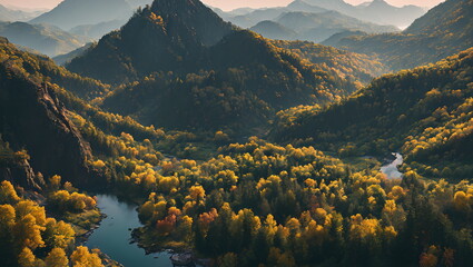 Enchanted Hours: Countryside Landscapes in Autumn and Spring - Generated AI