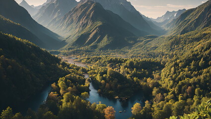 Enchanted Hours: Countryside Landscapes in Autumn and Spring - Generated AI