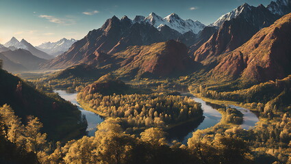 Enchanted Hours: Countryside Landscapes in Autumn and Spring - Generated AI