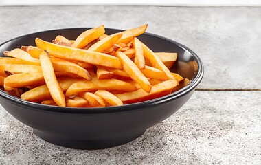 illustration of a plate of french fries, created by ai.