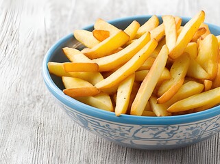 illustration of a plate of french fries, created by ai.