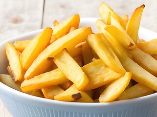 illustration of a plate of french fries, created by ai.