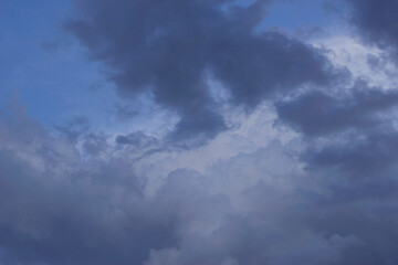 Naklejka na ściany i meble dark blue sky with clouds 