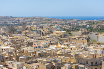 Cityscape of Victoria, main city of Gozo island,  Malta