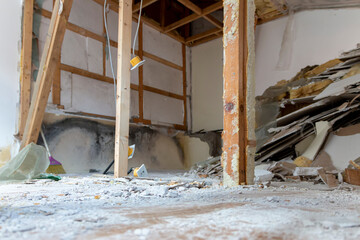 Destruction of property, structures in catastrophe. Destruction of property, structures in...