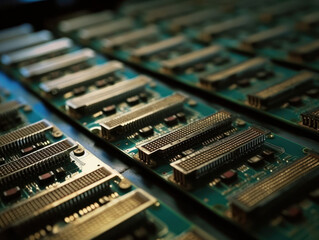 Obraz premium computer chip machine learning Generative ai 