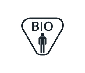 Biological Material of Human Origin Symbol. 