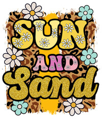 Sun and sand, Hippie Retro Boho Summer Sublimation