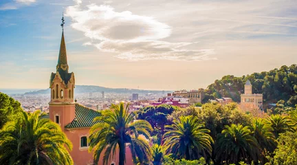 landscape with panorama of barcelona for background © serhii