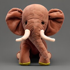 Elephant plush toy, cute children toy from textile