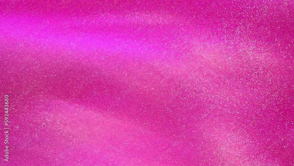 Poster white glowing dust particles floating in a magenta liquid. gusts of currents floating particles of w