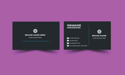 Vector illustration Design, Modern Corporate Business Card Template, Horizontal Simple Clean Layout Design Template. Personal use business card. Double side creative business card.
